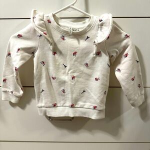 Janie and Jack White Floral Sweatshirt